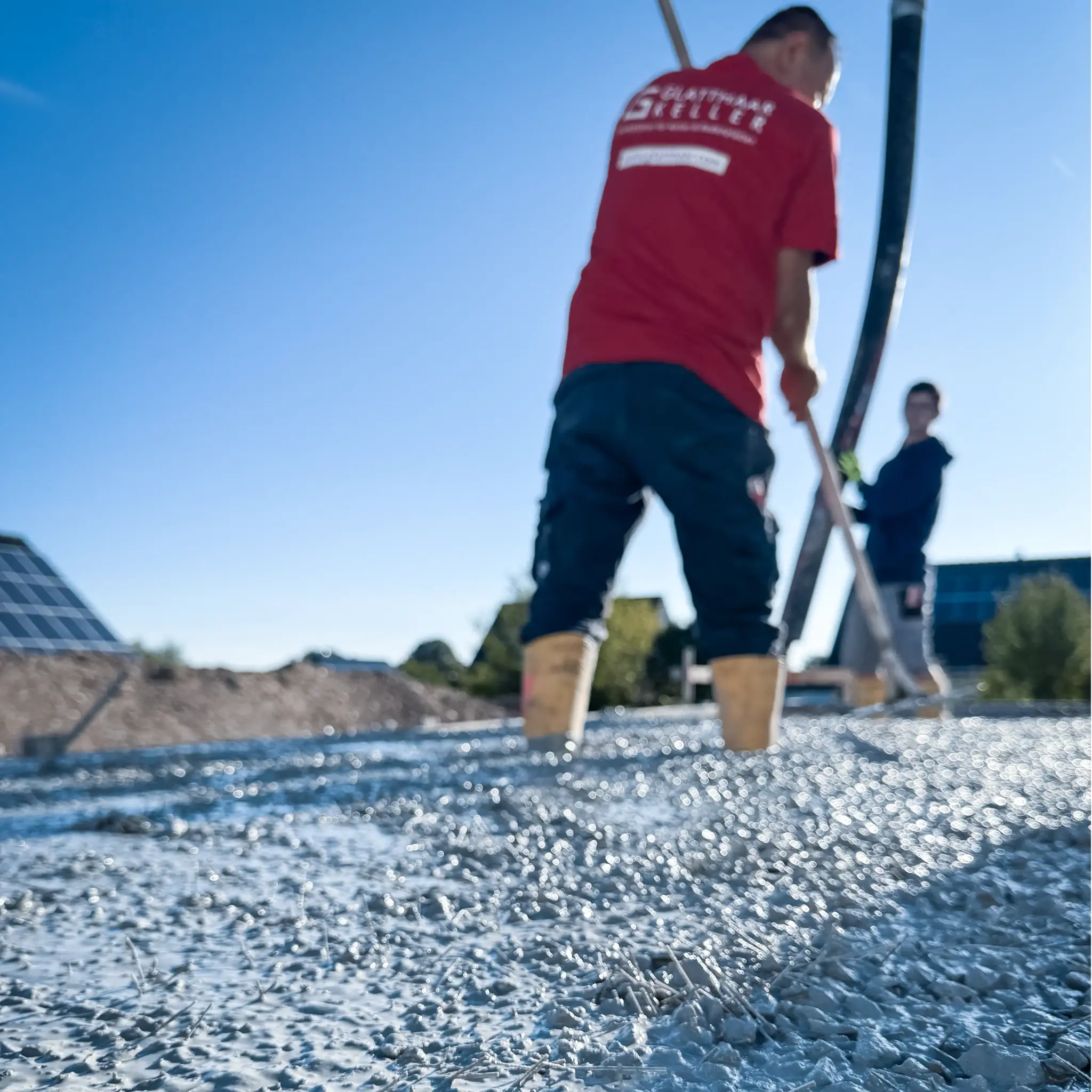 Betonage der Hybrid-Bodenplatte